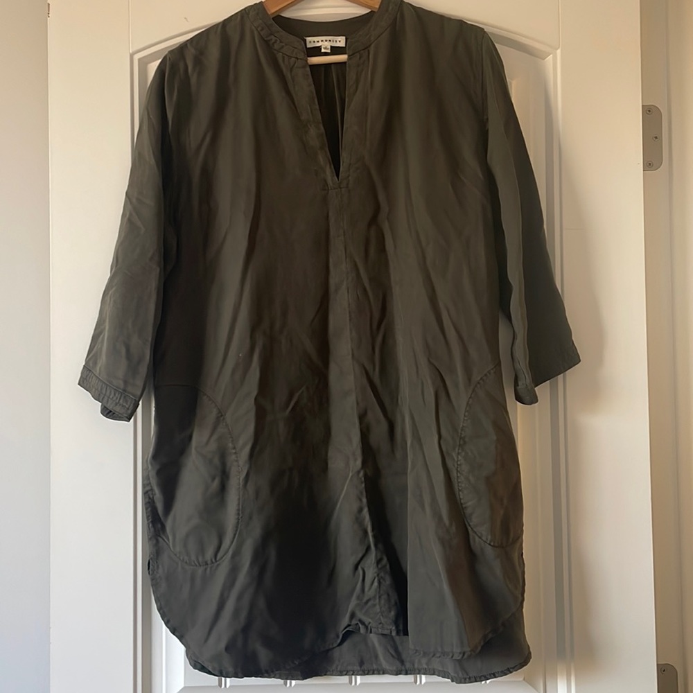 Aritzia Community Olive Tunic Dress